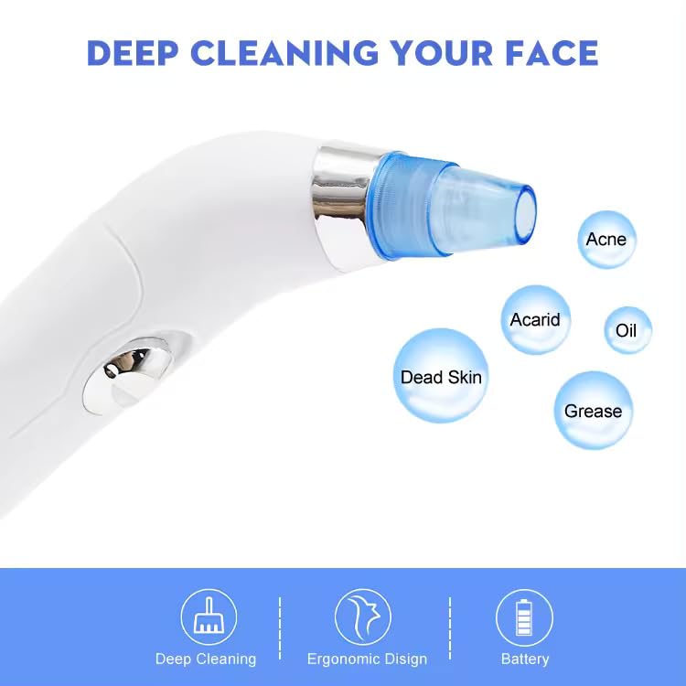 🌟 BuBu PoreAway Pro – Blackhead Remover Vacuum with 4 Suction Heads