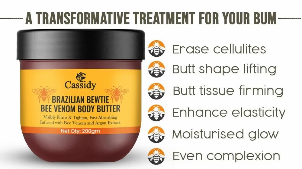 🐝 Brazilian Bewtie™ Bee Venom Body Butter – Firm, Hydrate & Glow Naturally!