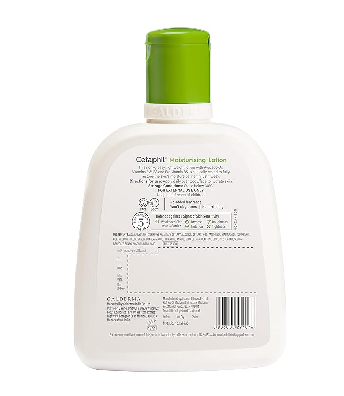 🌿 Cetaphil Daily Facial Cleanser & Moisturizing Lotion Duo – 250ml Each
